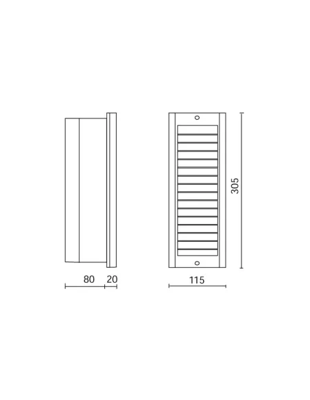 Lado e8079 empotrable exterior verde plc18 vertical halógeno